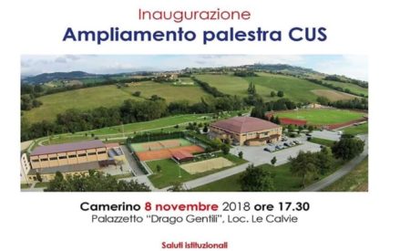 Inaugurazione ampliamento palestra/sala pesi del CUS Camerino